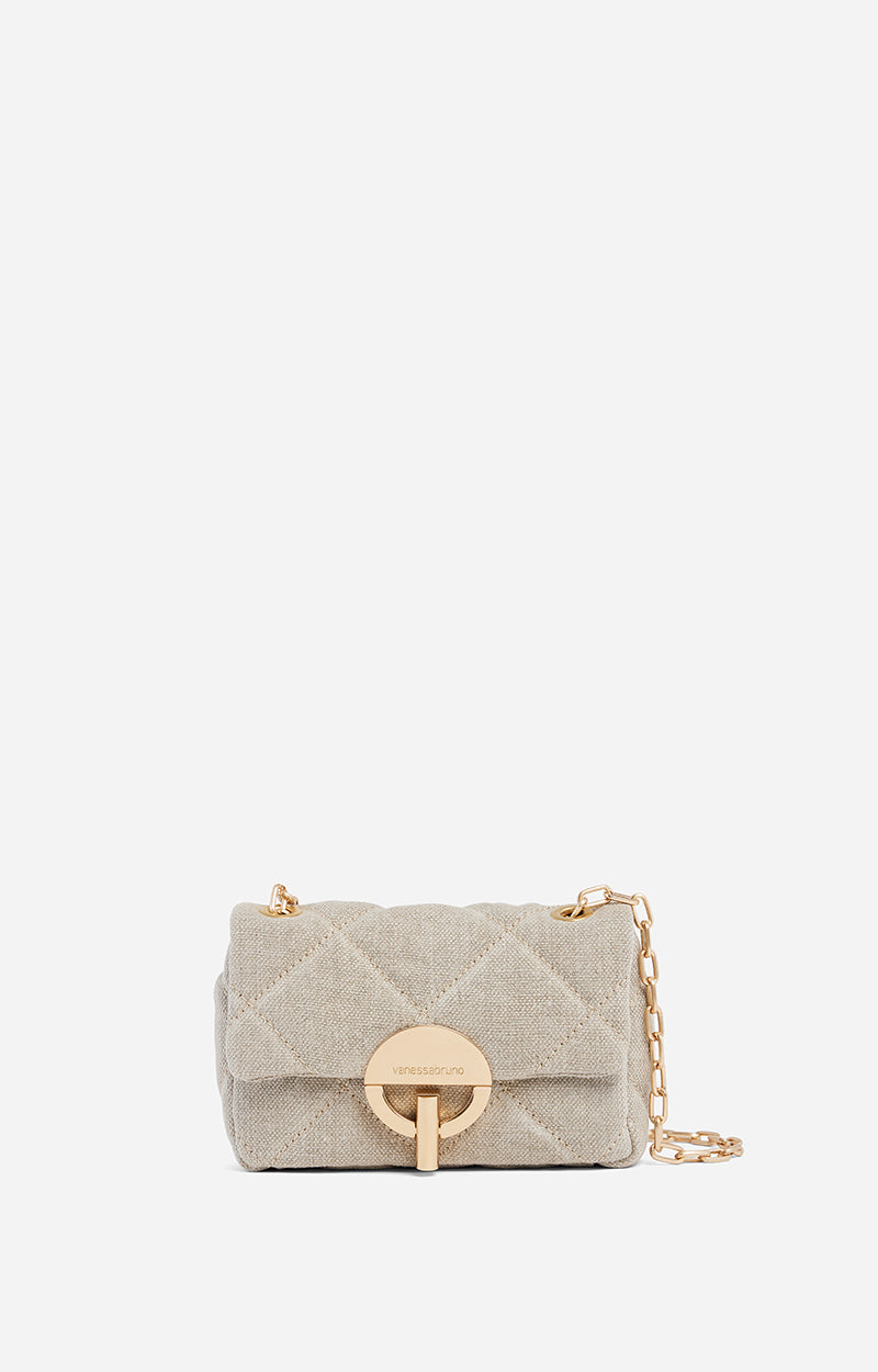 SMALL LINEN SAND MOON BAG