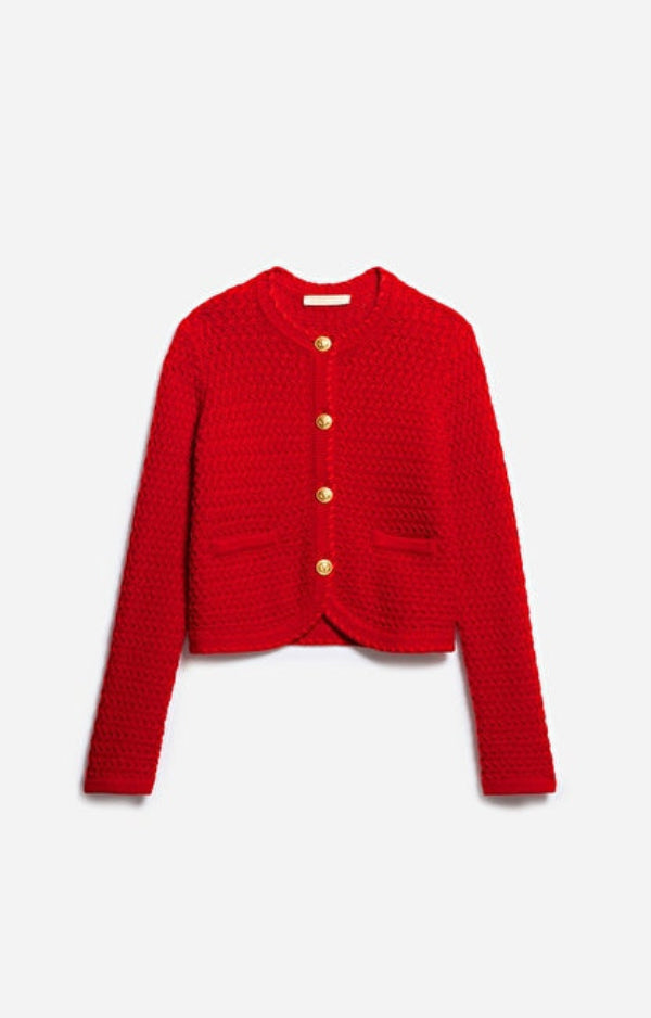 DORINA POPPY RED CARDIGAN