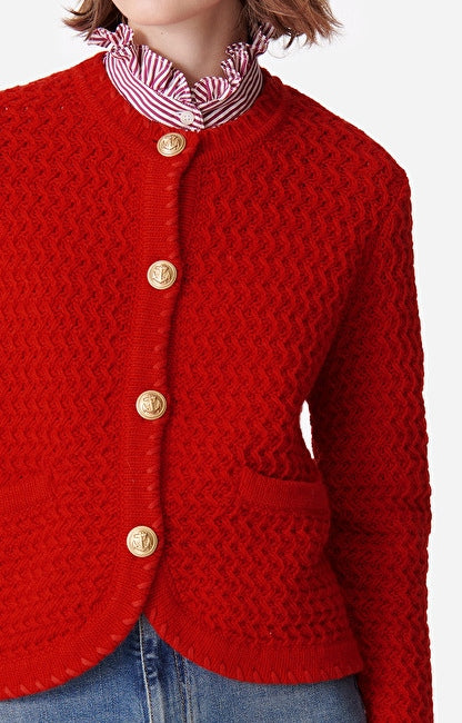DORINA POPPY RED CARDIGAN