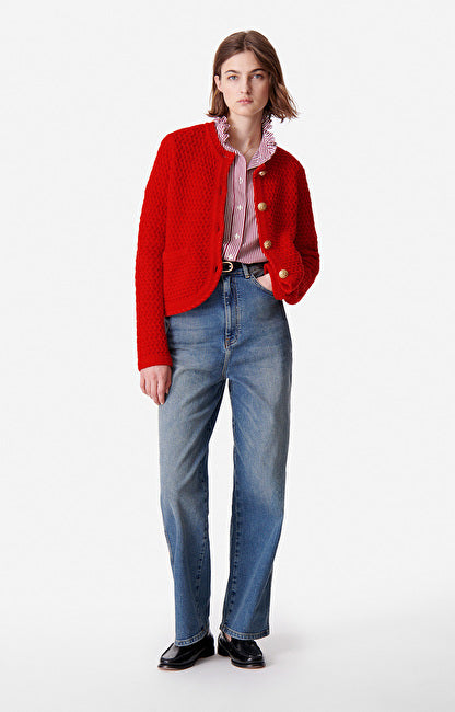 DORINA POPPY RED CARDIGAN
