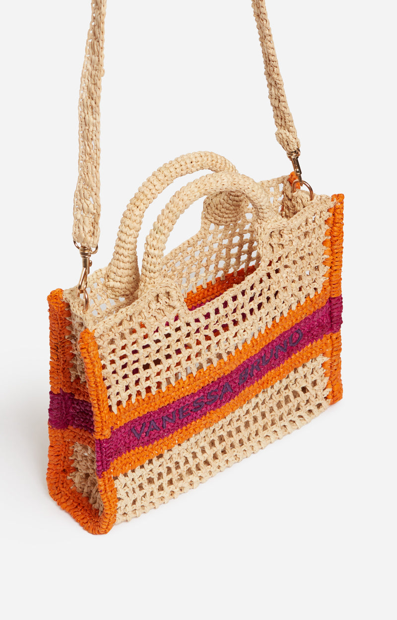 SMALL RAFFIA ORANGE BASKET