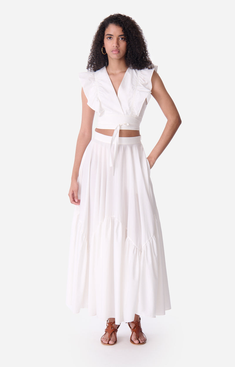 ASTREE ECRU LONG PETTICOAT SKIRT