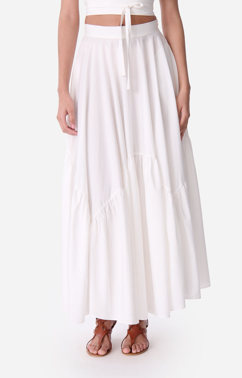 ASTREE ECRU LONG PETTICOAT SKIRT