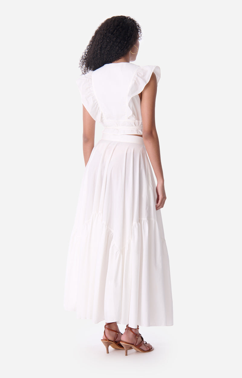 ASTREE ECRU LONG PETTICOAT SKIRT