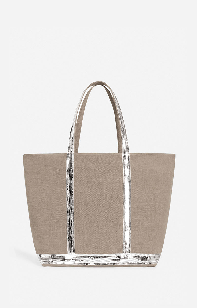 LINEN L LIMESTONE CABAS TOTE