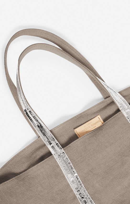 LINEN L LIMESTONE CABAS TOTE