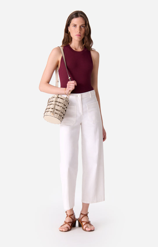 HELIAS WHITE CROPPED JEANS