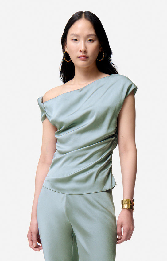 EZAI PEARL GREY TOP