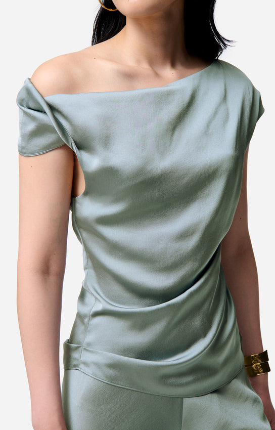 EZAI PEARL GREY TOP