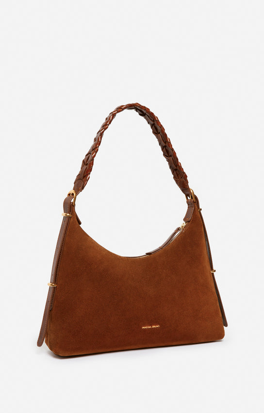 JESS COGNAC SMALL CALF LEATHER HOBO BAG