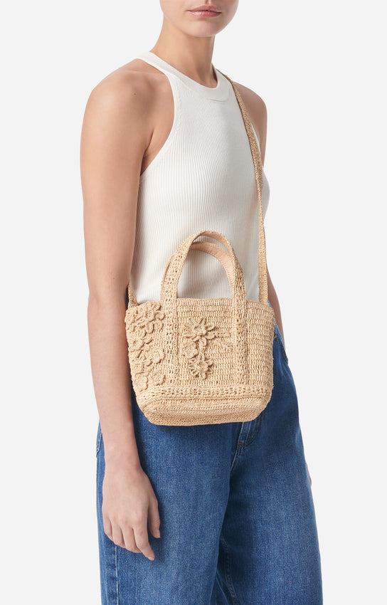 RAFFIA XS NATURAL CABAS TOTE