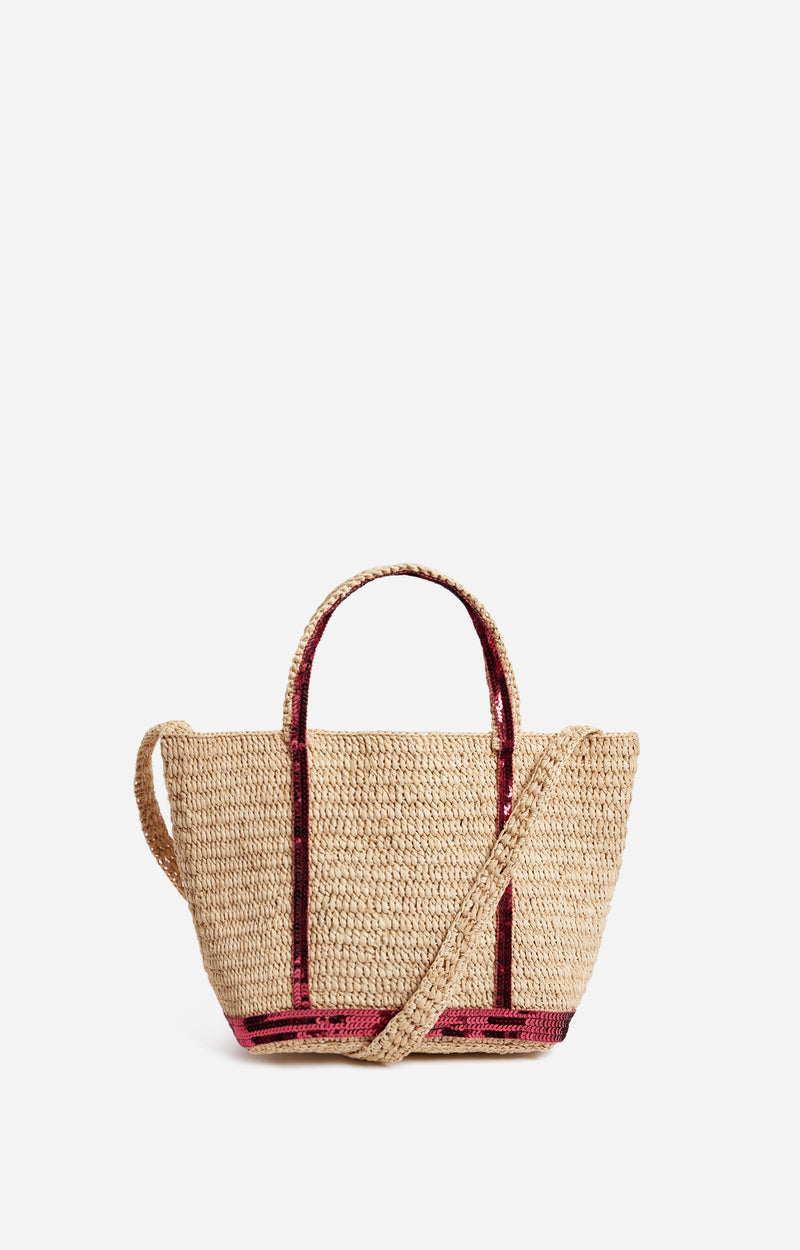 RAFFIA S LIPSTICK CABAS TOTE