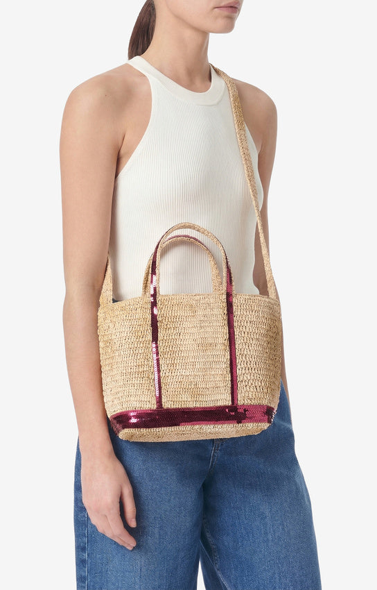 RAFFIA S LIPSTICK CABAS TOTE