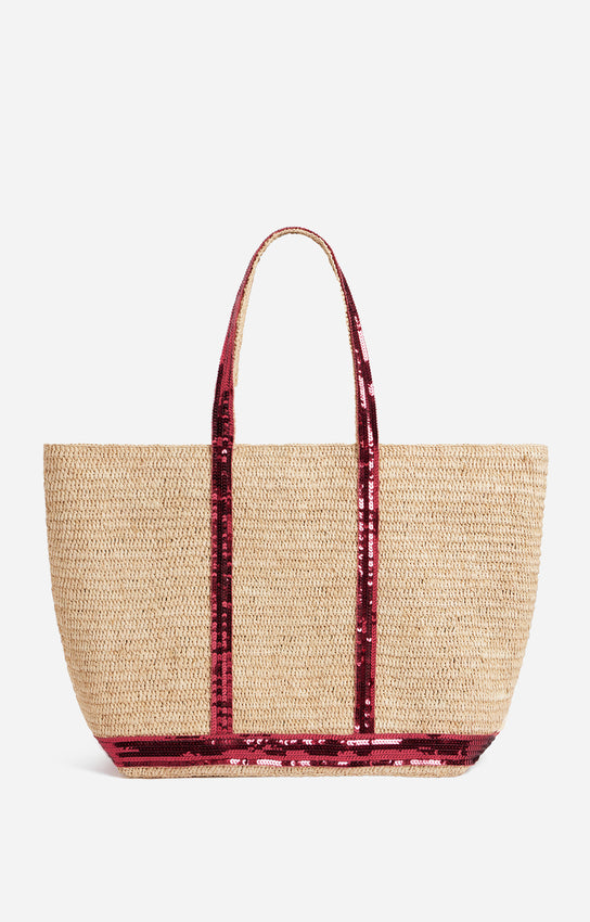 RAPHIA L LIPSTICK CABAS TOTE