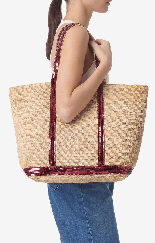 RAPHIA L LIPSTICK CABAS TOTE