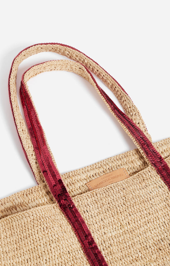 RAPHIA L LIPSTICK CABAS TOTE