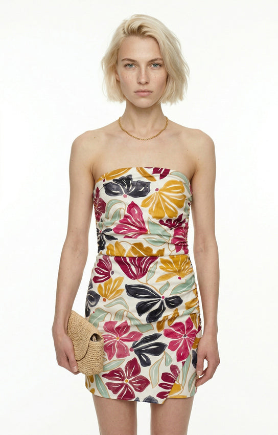 CARAMBA SHORT PRINTED DRESS