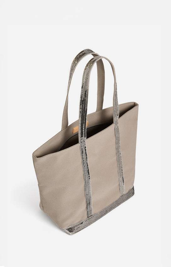 CANVAS M ZINC ZIPPED CABAS TOTE