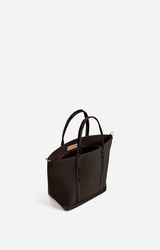CANVAS S COFFEE ZIPPED CABAS TOTE