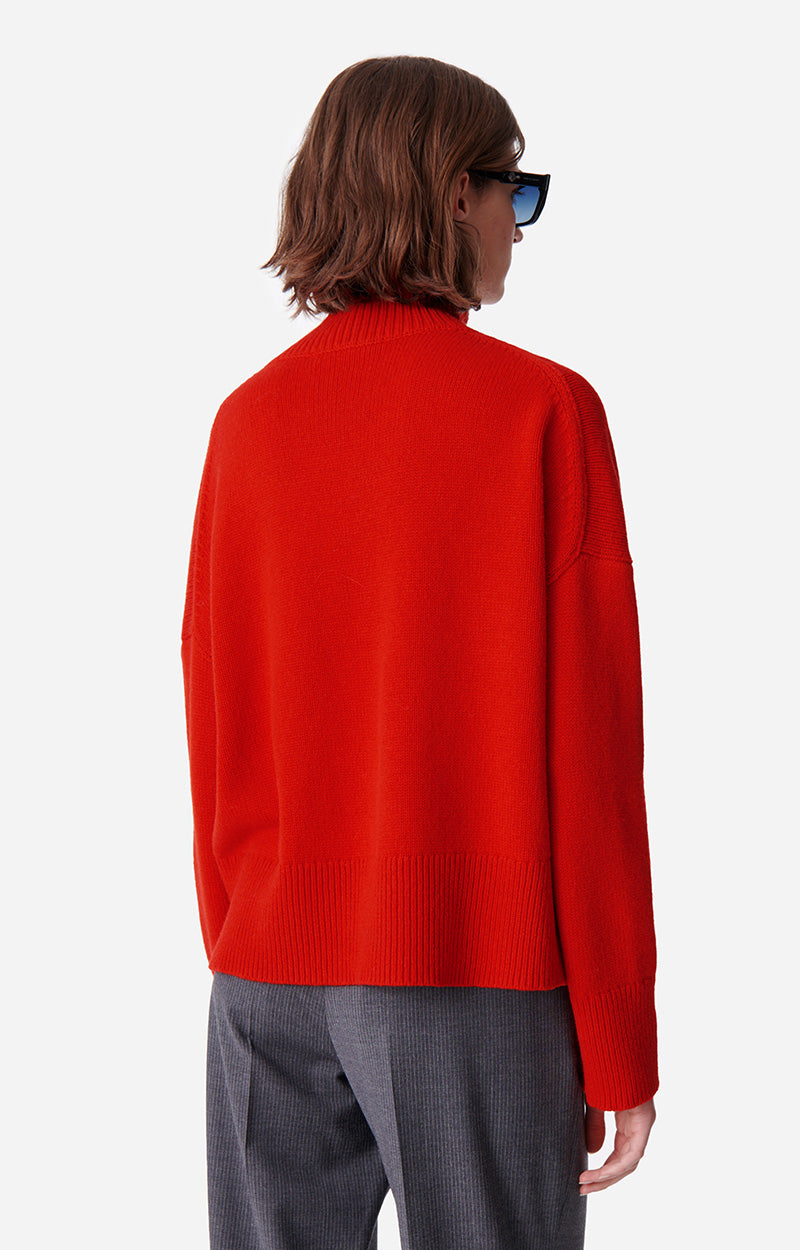 MALO POPPY RED SWEATER