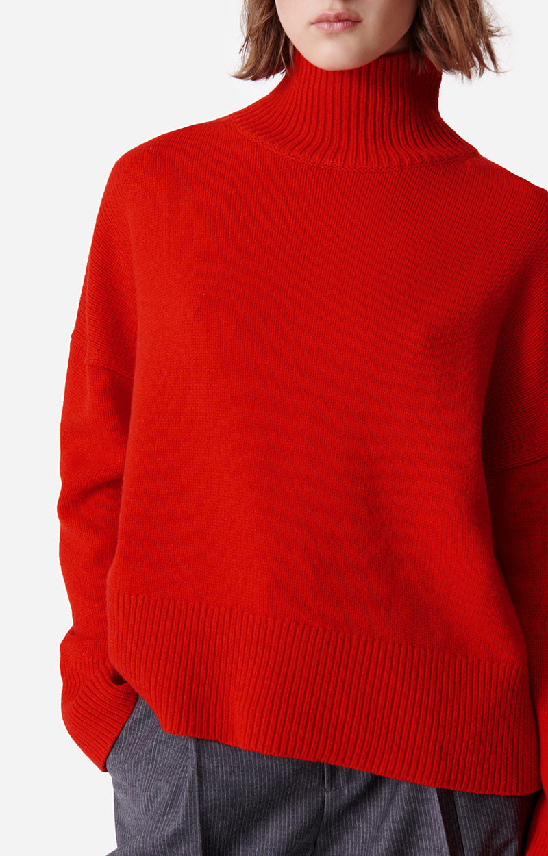 MALO POPPY RED SWEATER
