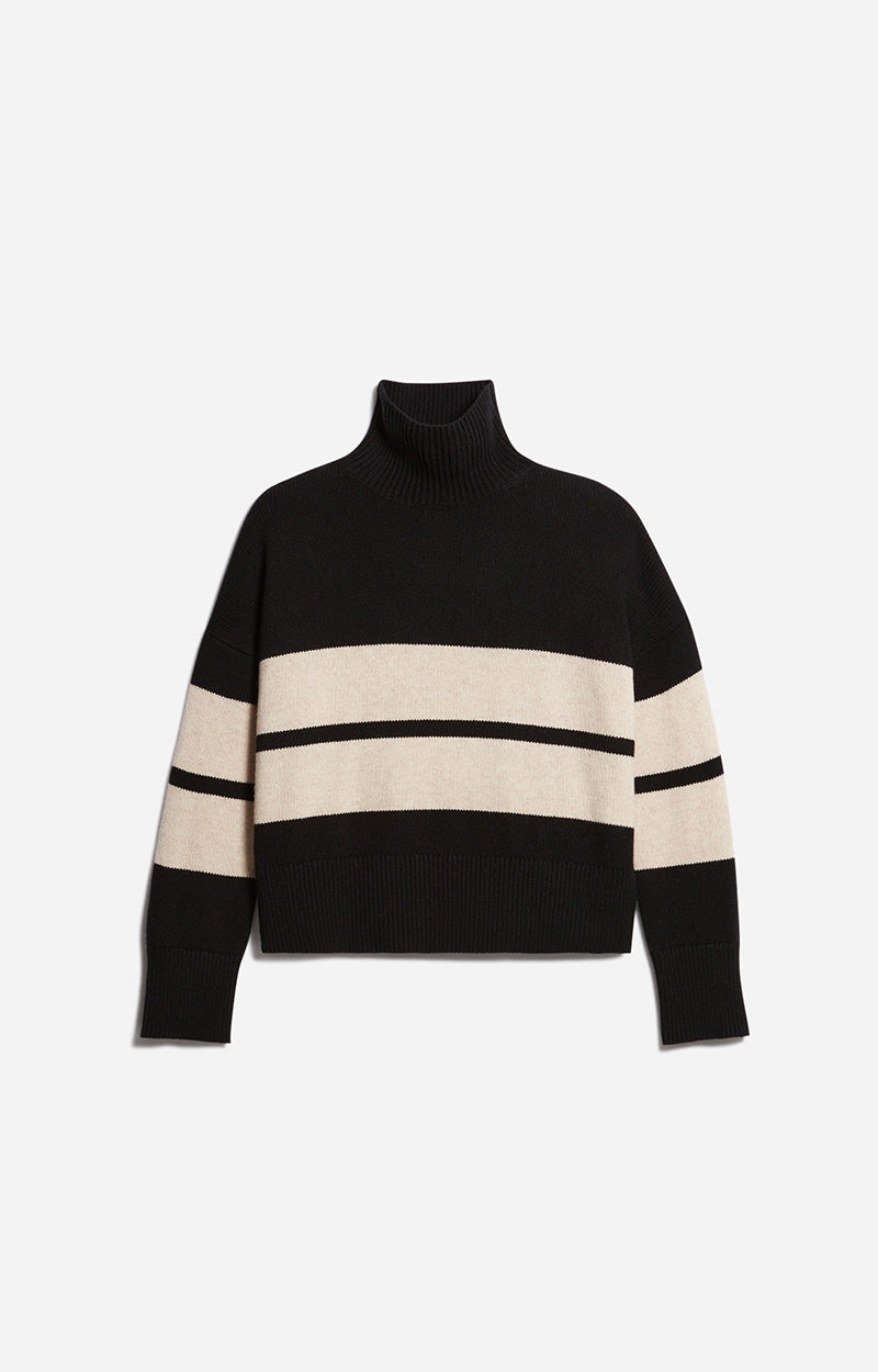 MALO ECRU STRIPED SWEATER