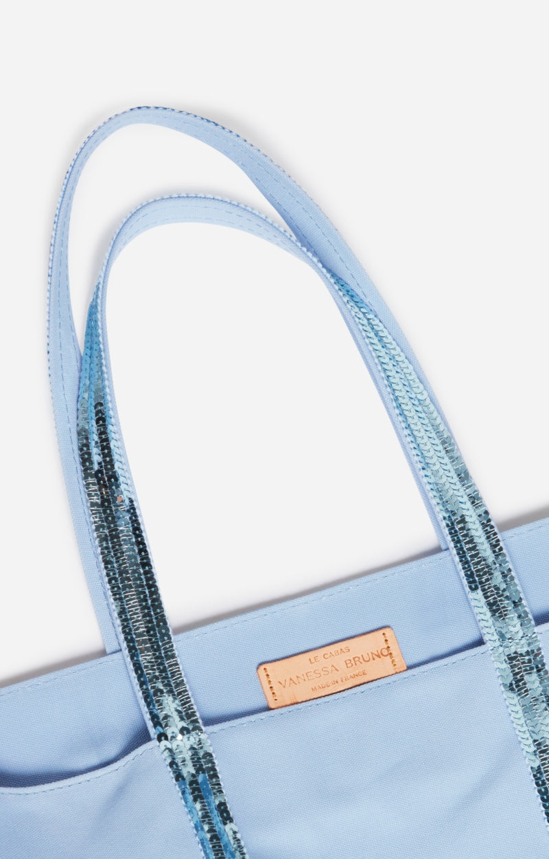 CANVAS L INDIGO CLAIR CABAS TOTE