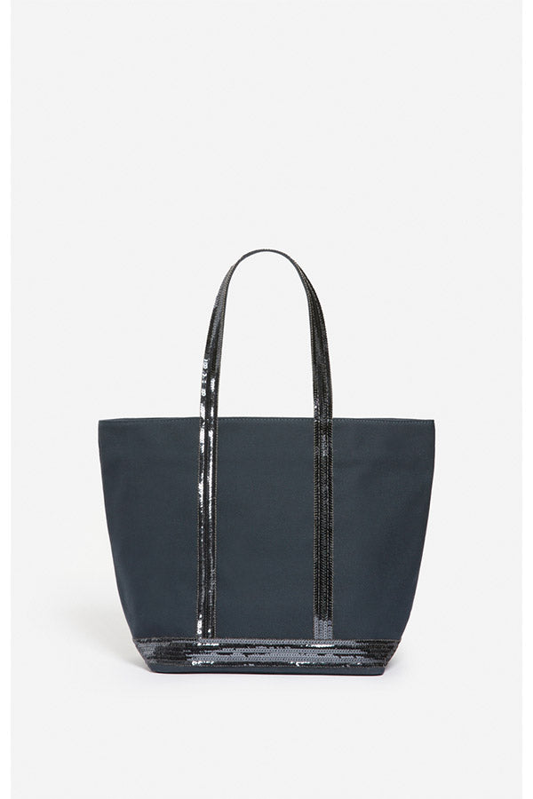 CANVAS M PYRITE ZIPPED CABAS TOTE
