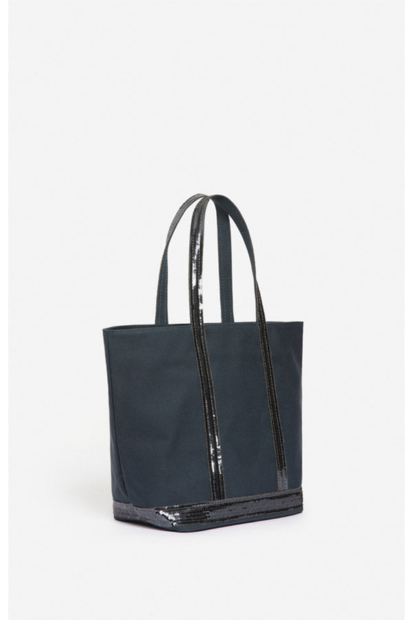 CANVAS M PYRITE ZIPPED CABAS TOTE