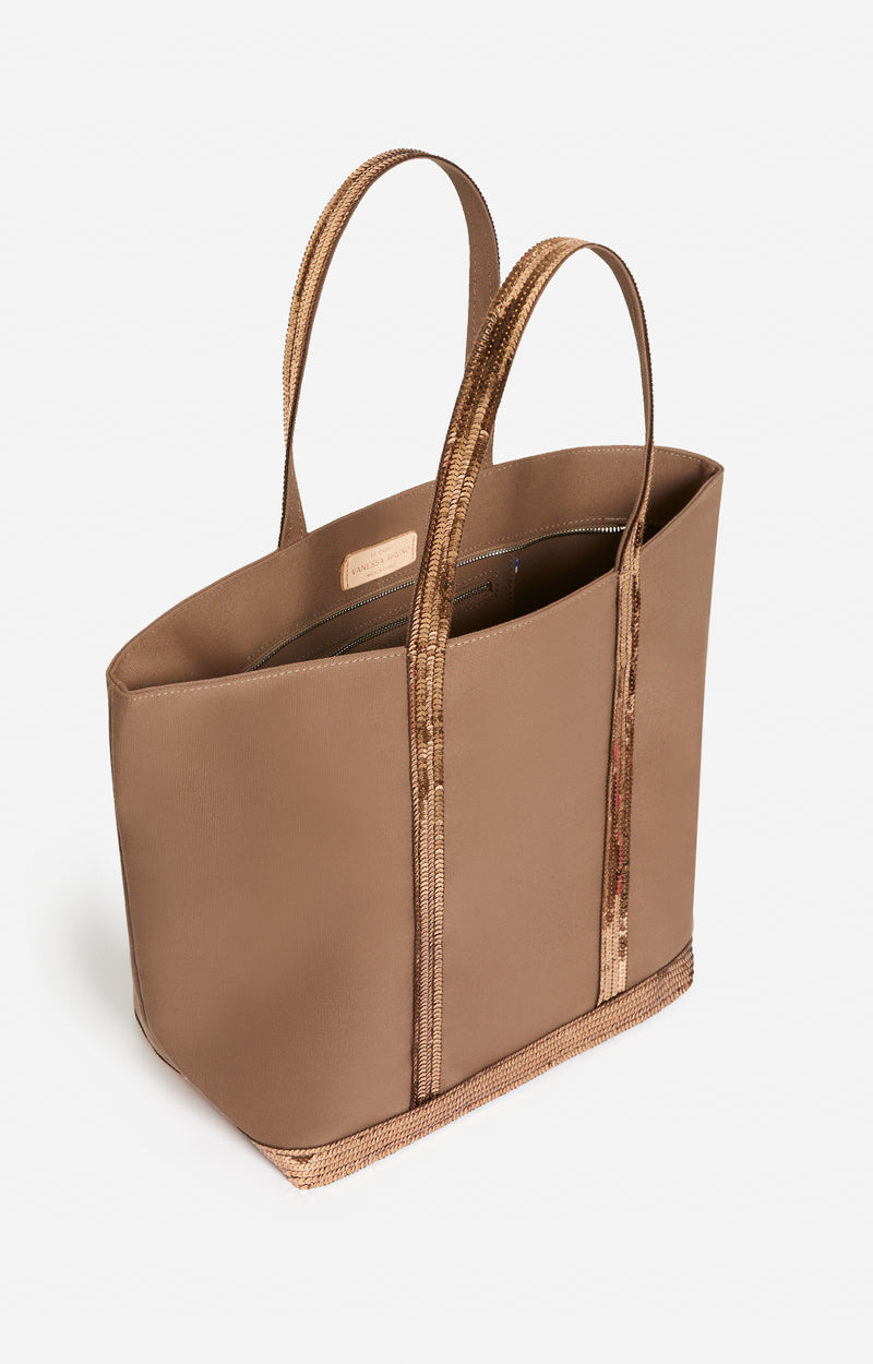 CANVAS L NUTMET ZIPPED CABAS TOTE