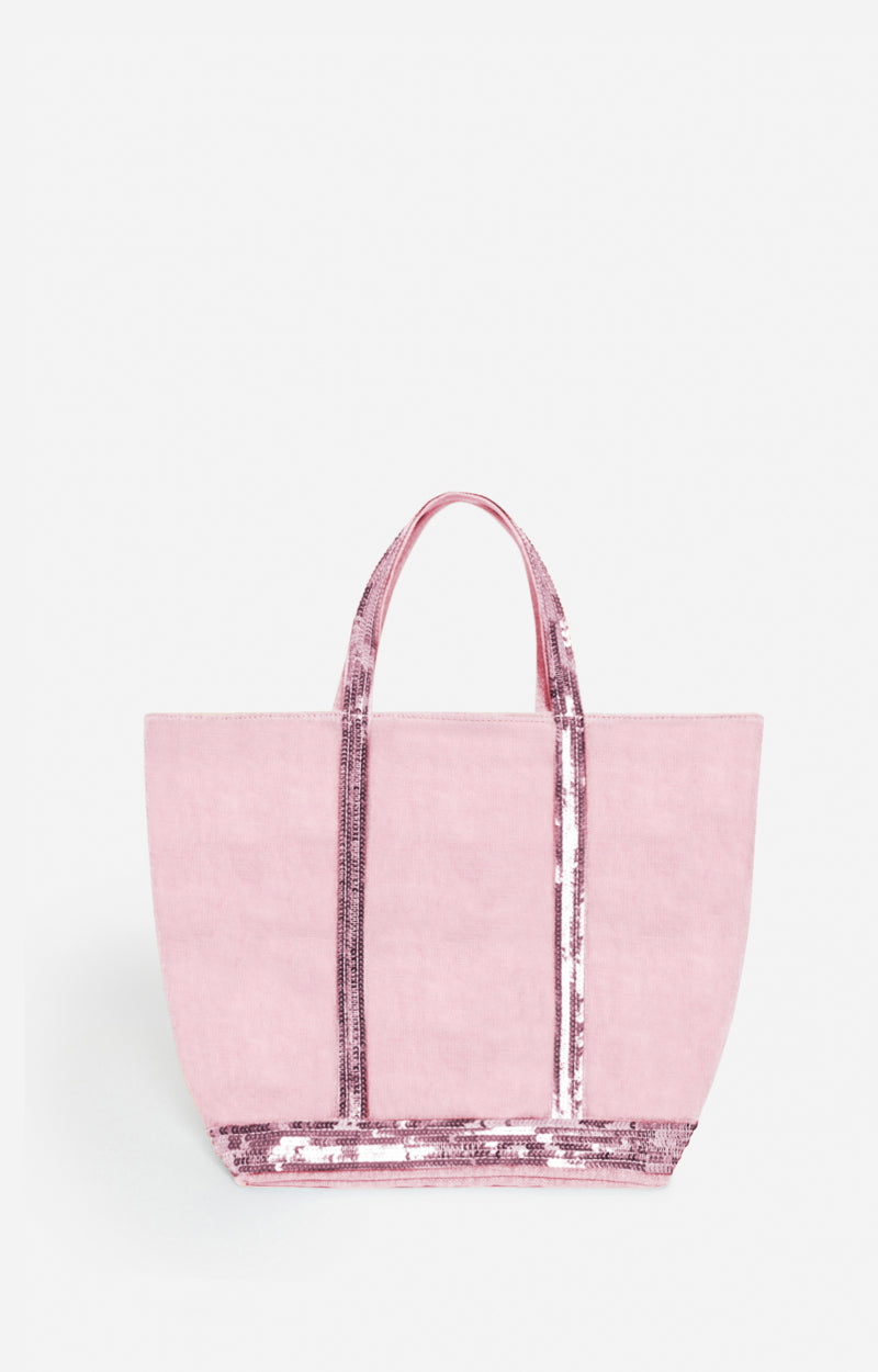 LINEN M PINK CABAS TOTE