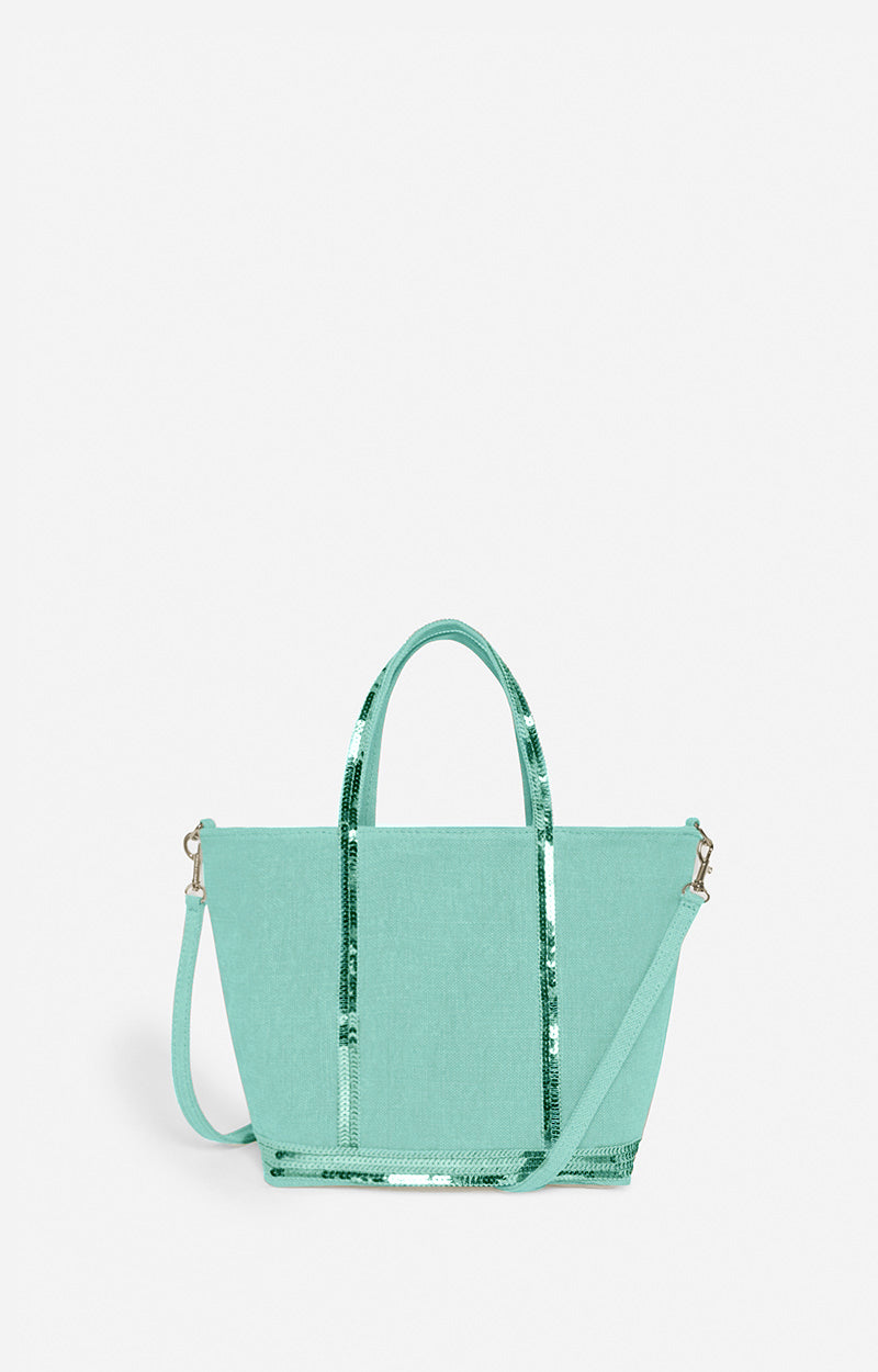 LINEN S IRIS ZIPPED CABAS TOTE