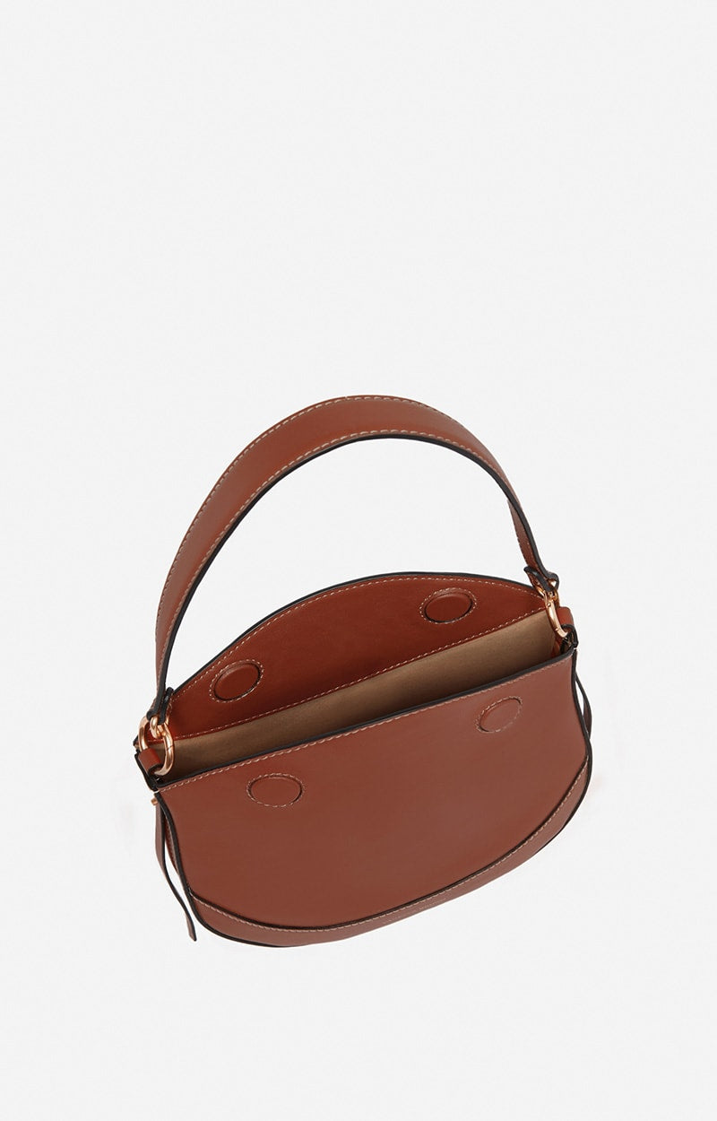 SMALL LEATHER BISCUIT DAILY BAG