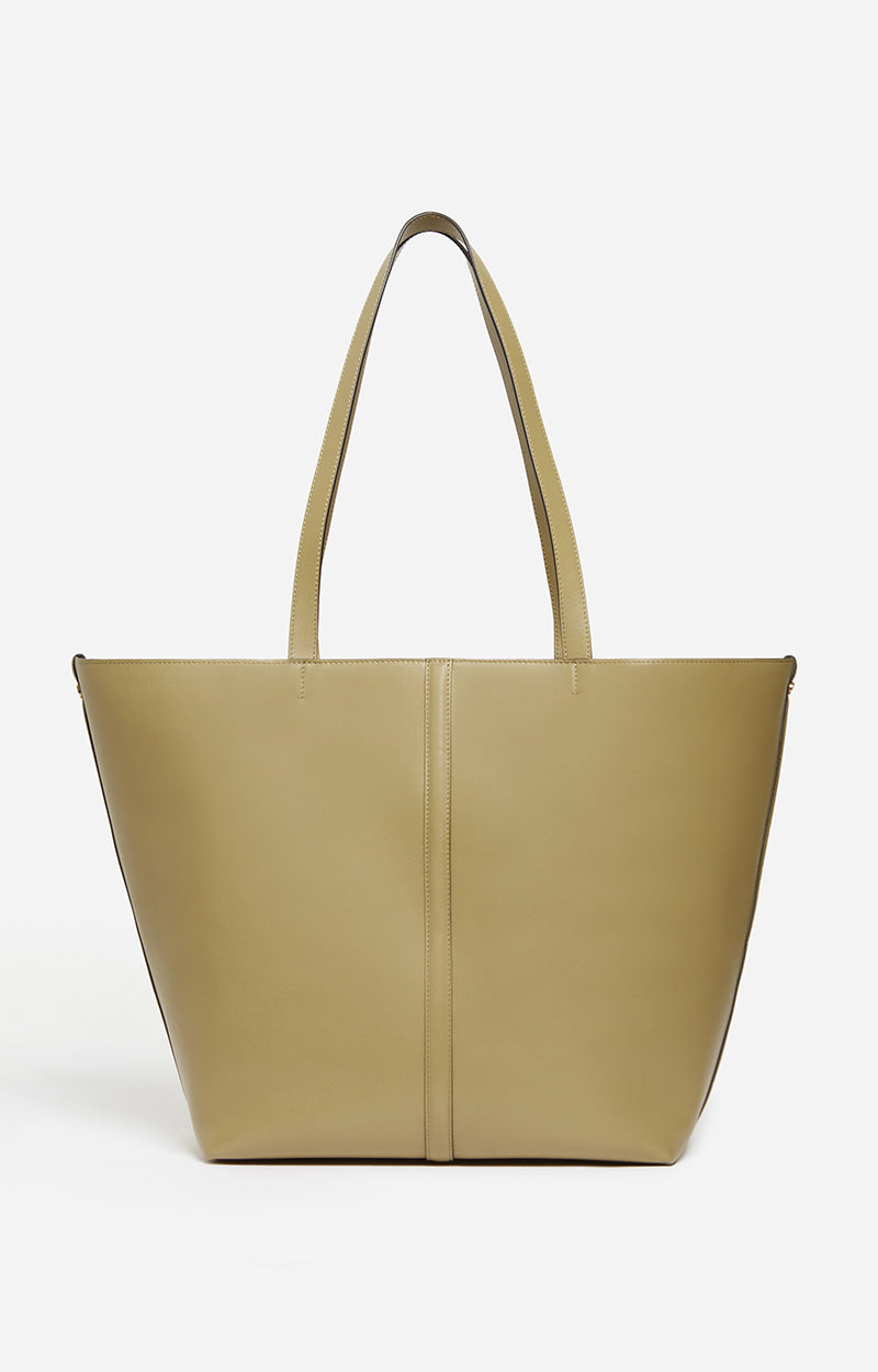 LARGE LEATHER OLIVE DAILY TOTE