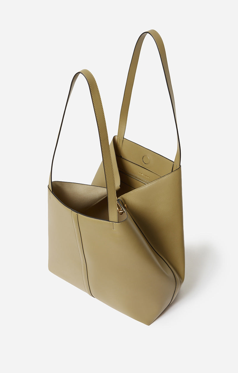 LARGE LEATHER OLIVE DAILY TOTE