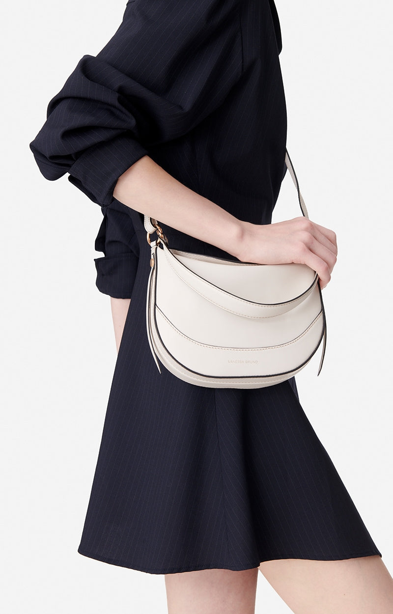 MEDIUM LEATHER IVORY DAILY BAG