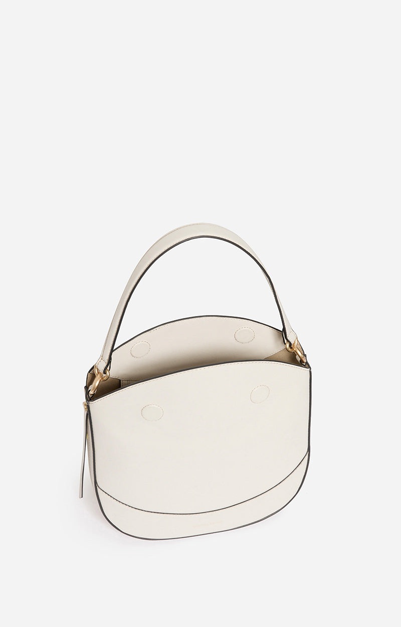 MEDIUM LEATHER IVORY DAILY BAG