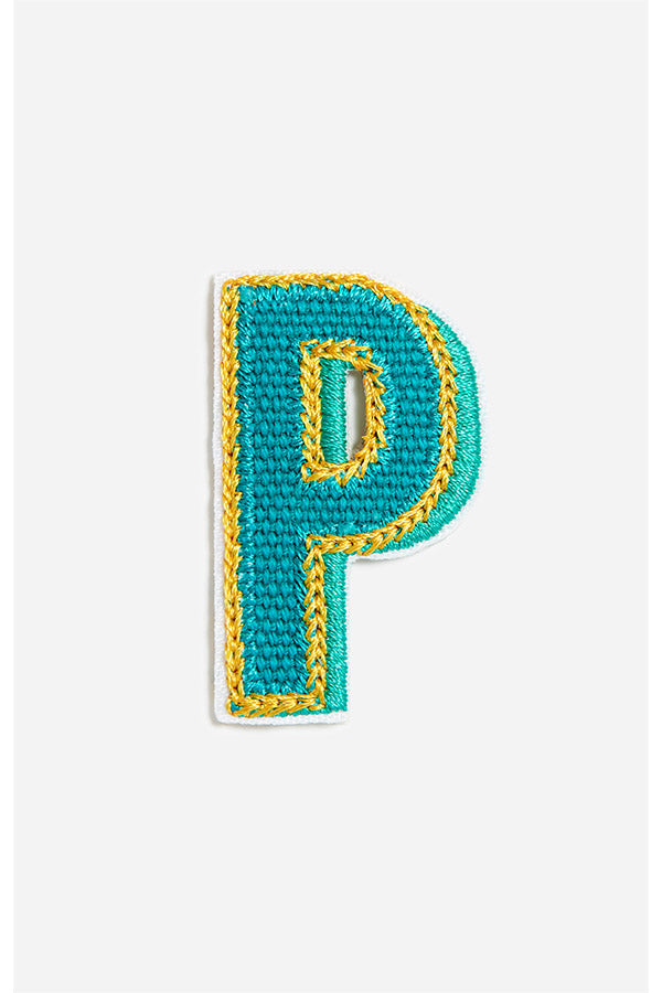 MULTICOLOR LETTER P PATCH