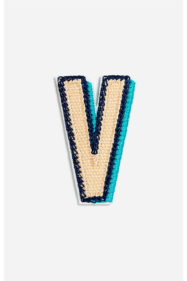MULTICOLOR LETTER V PATCH
