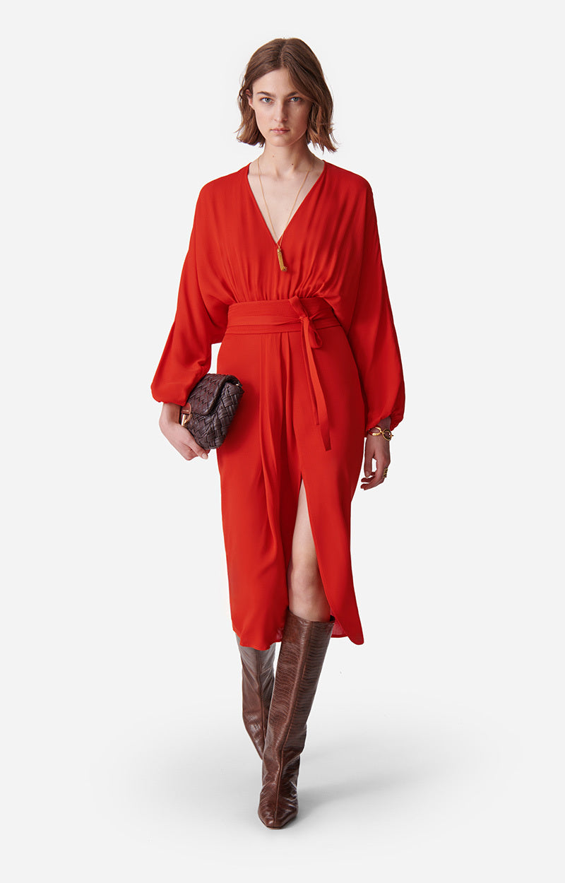 DAESSA POPPY RED DRESS