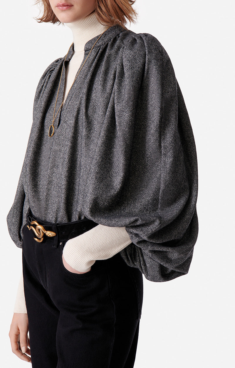 BELL HEATHER ANTHRACITE BLOUSE