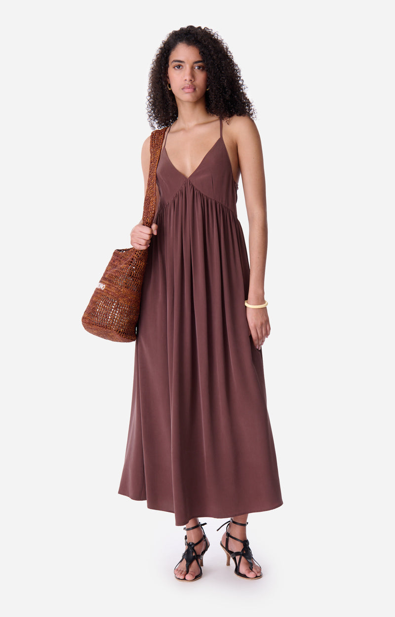 AINA BROWN DRESS