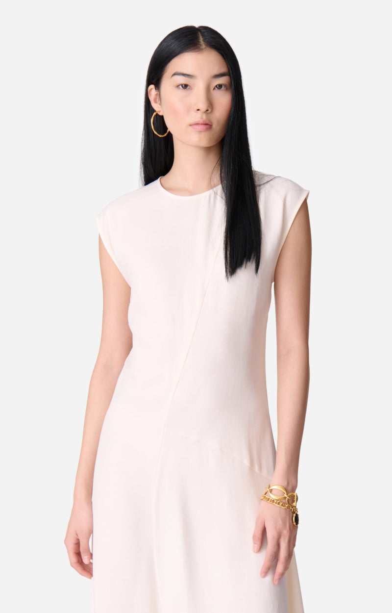 ENEA ECRU ASYMMETRIC DRESS