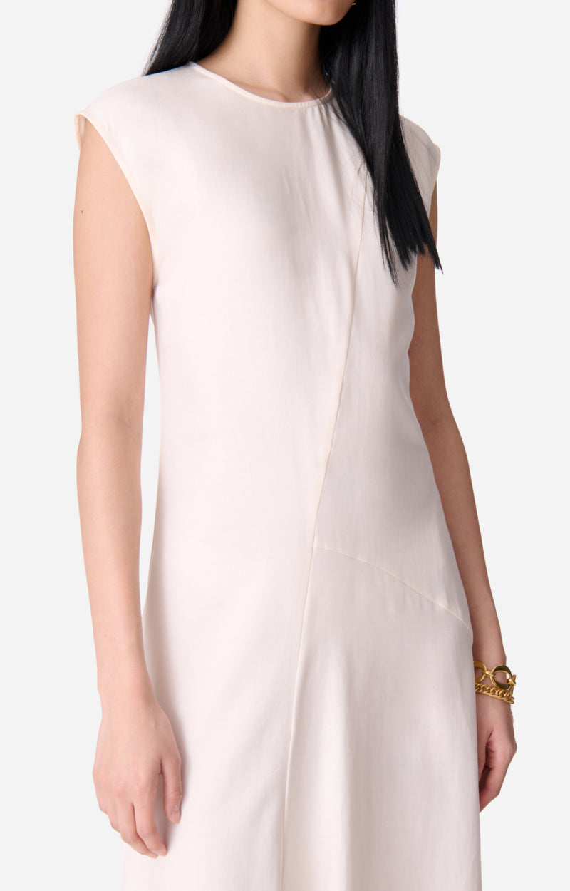 ENEA ECRU ASYMMETRIC DRESS
