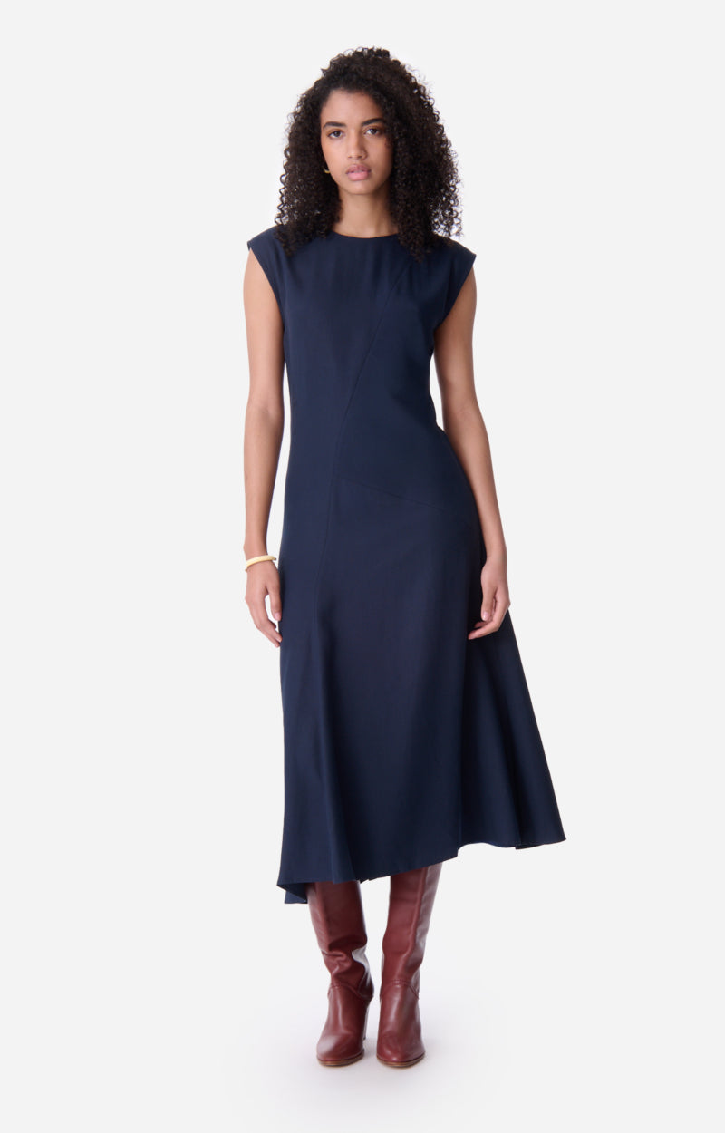 ENEA NAVY ASYMMETRIC DRESS