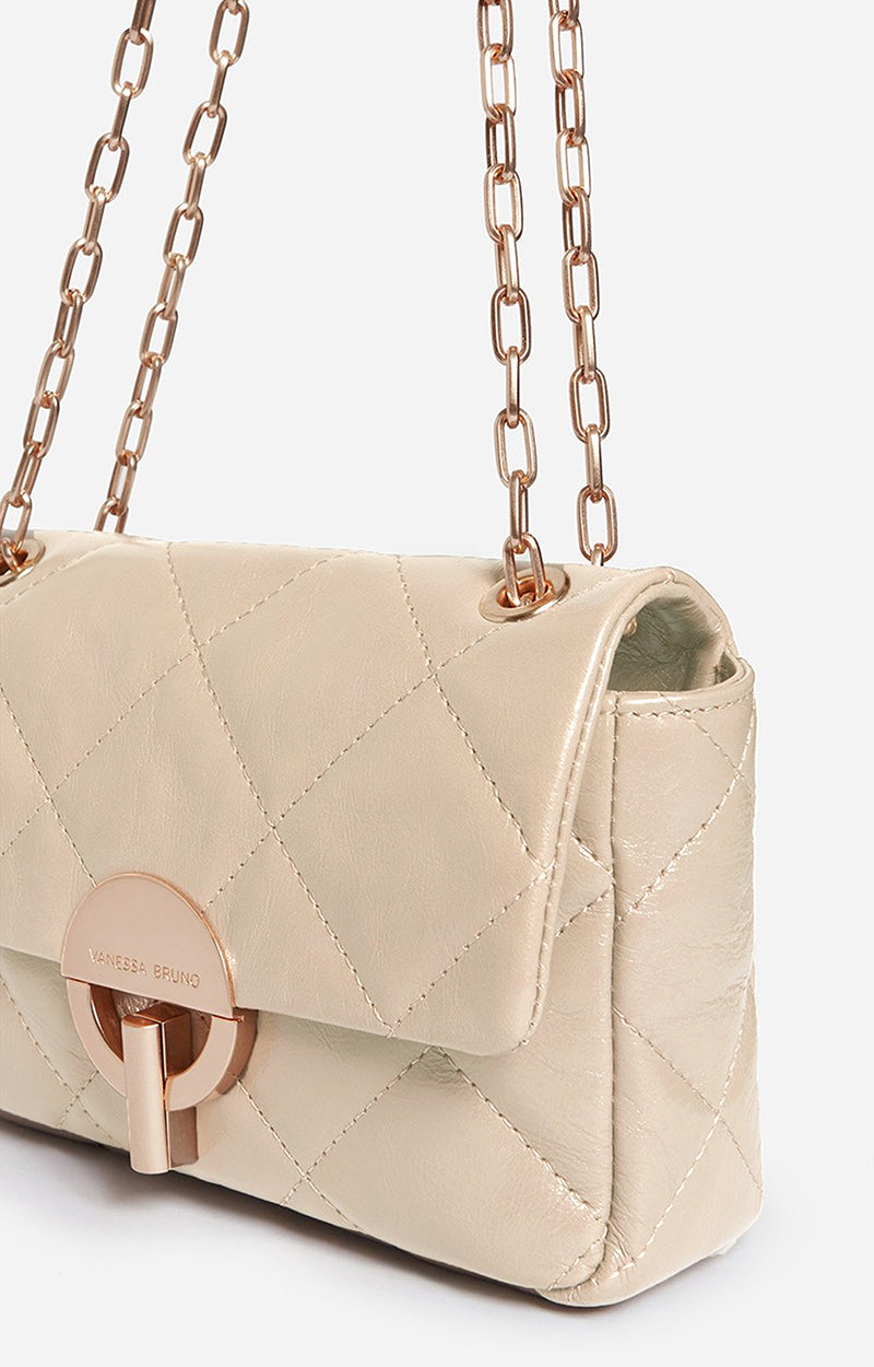 MEDIUM LEATHER SAND MOON BAG