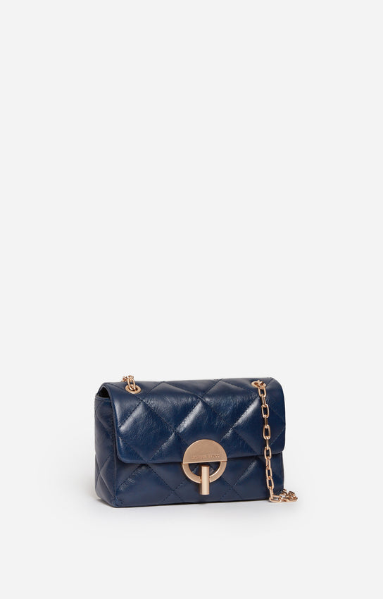 MEDIUM LEATHER OUTREMER MOON BAG