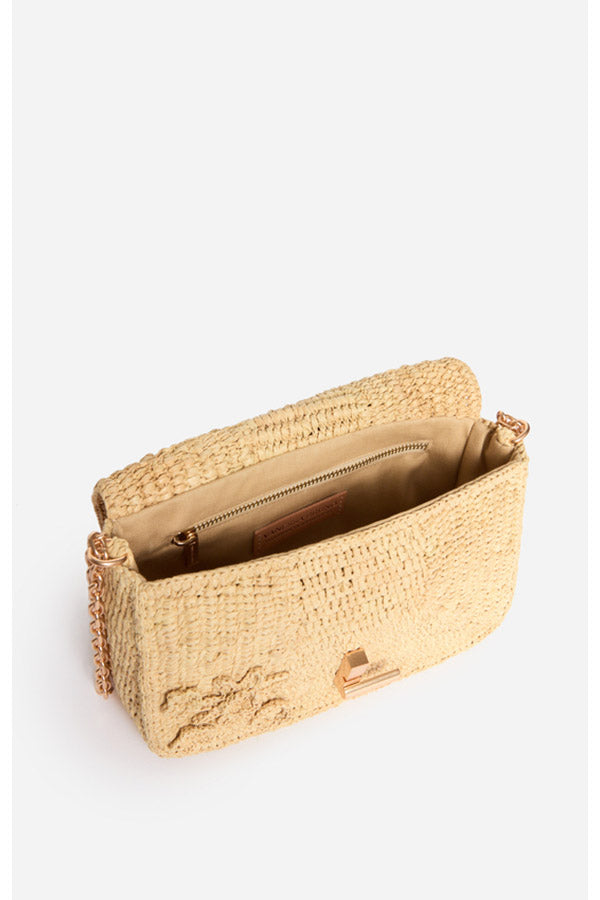 MEDIUM RAFFIA MOON BAG