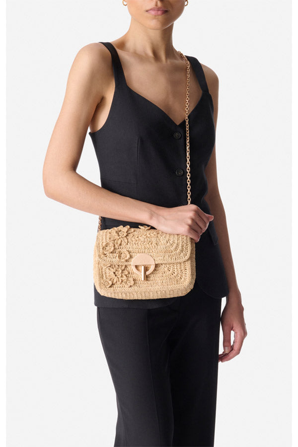 MEDIUM RAFFIA MOON BAG