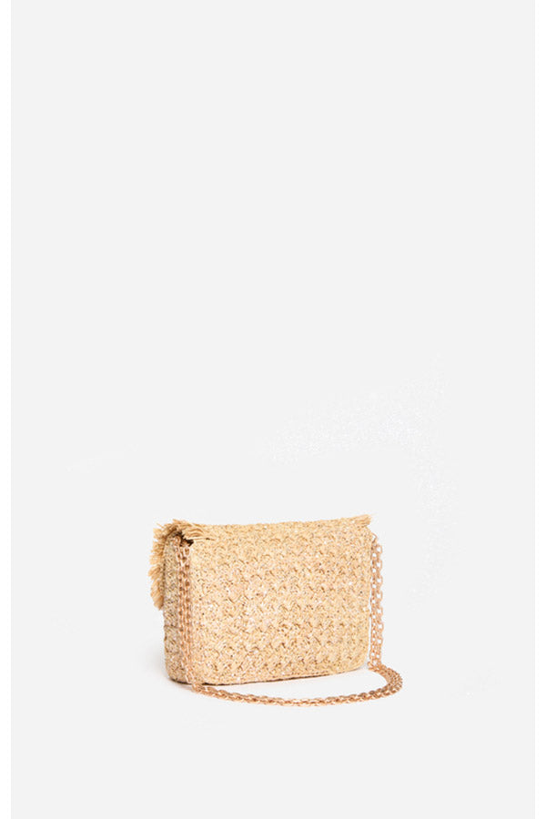 MEDIUM RAFFIA NATURAL MOON BAG